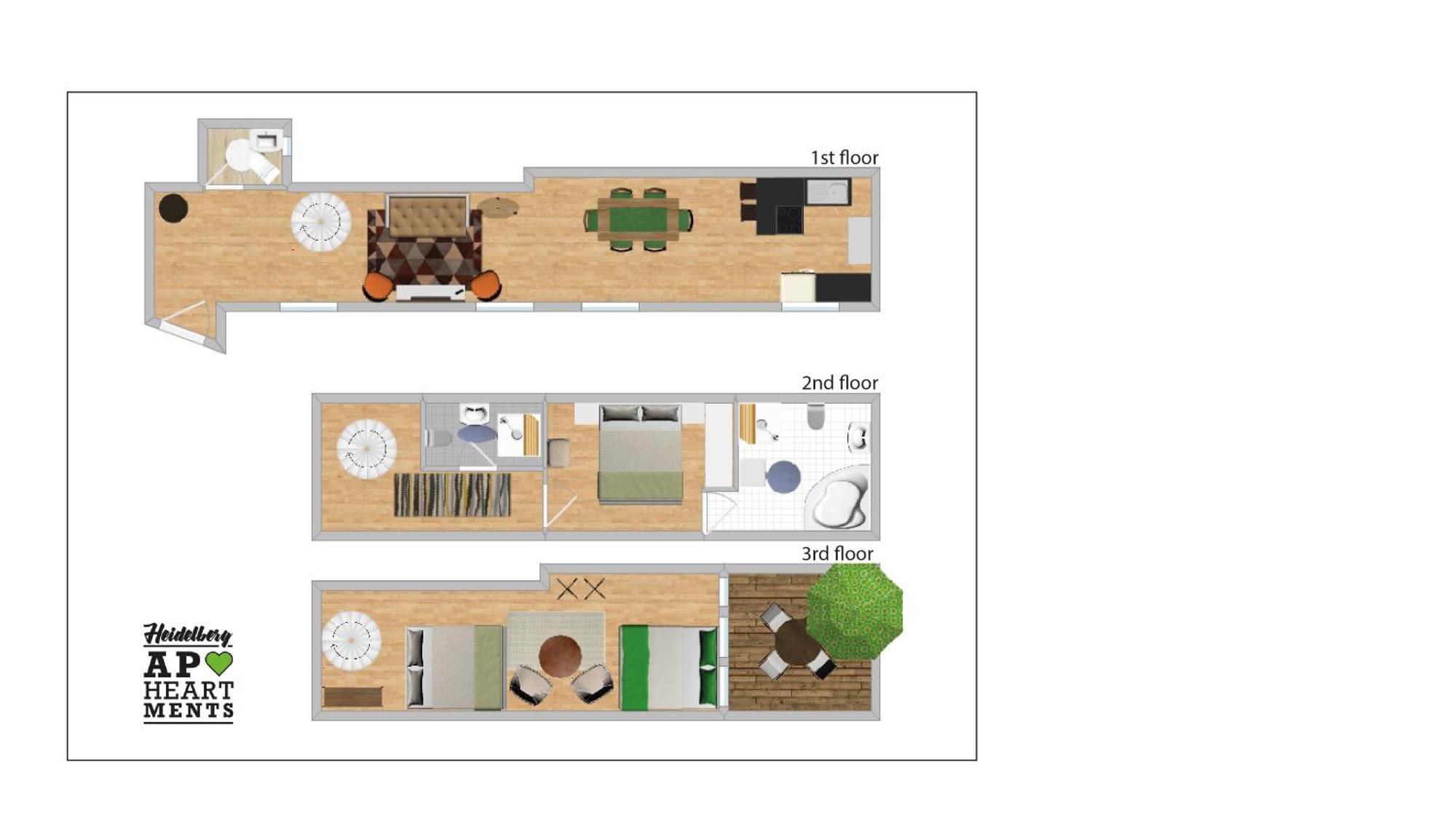 Heidelberg Apheartments Apartment Стая снимка